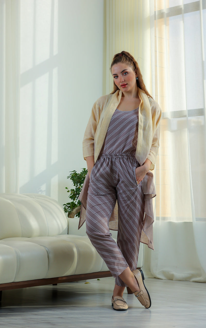 top with pants with cardigan