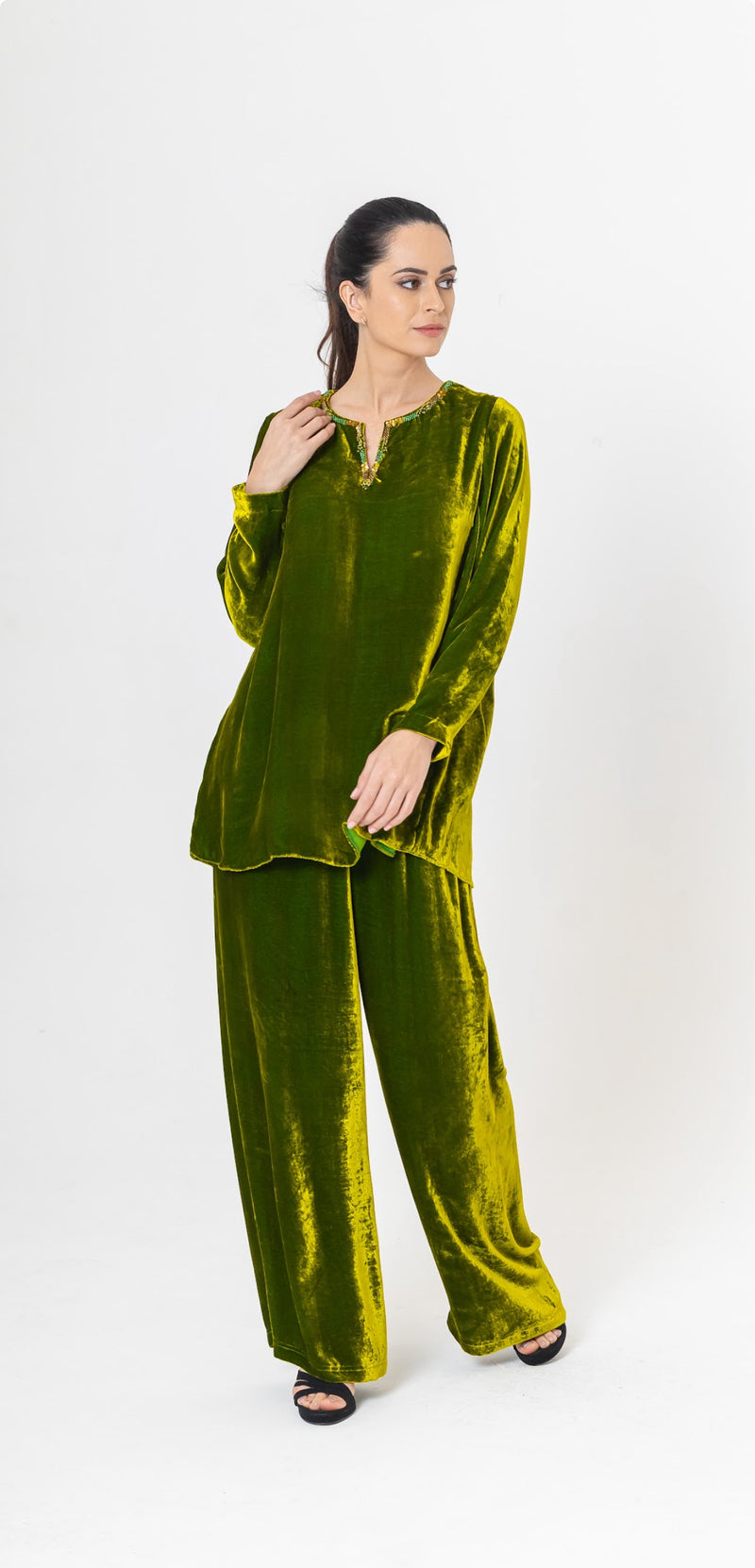 Velvet Top with pants