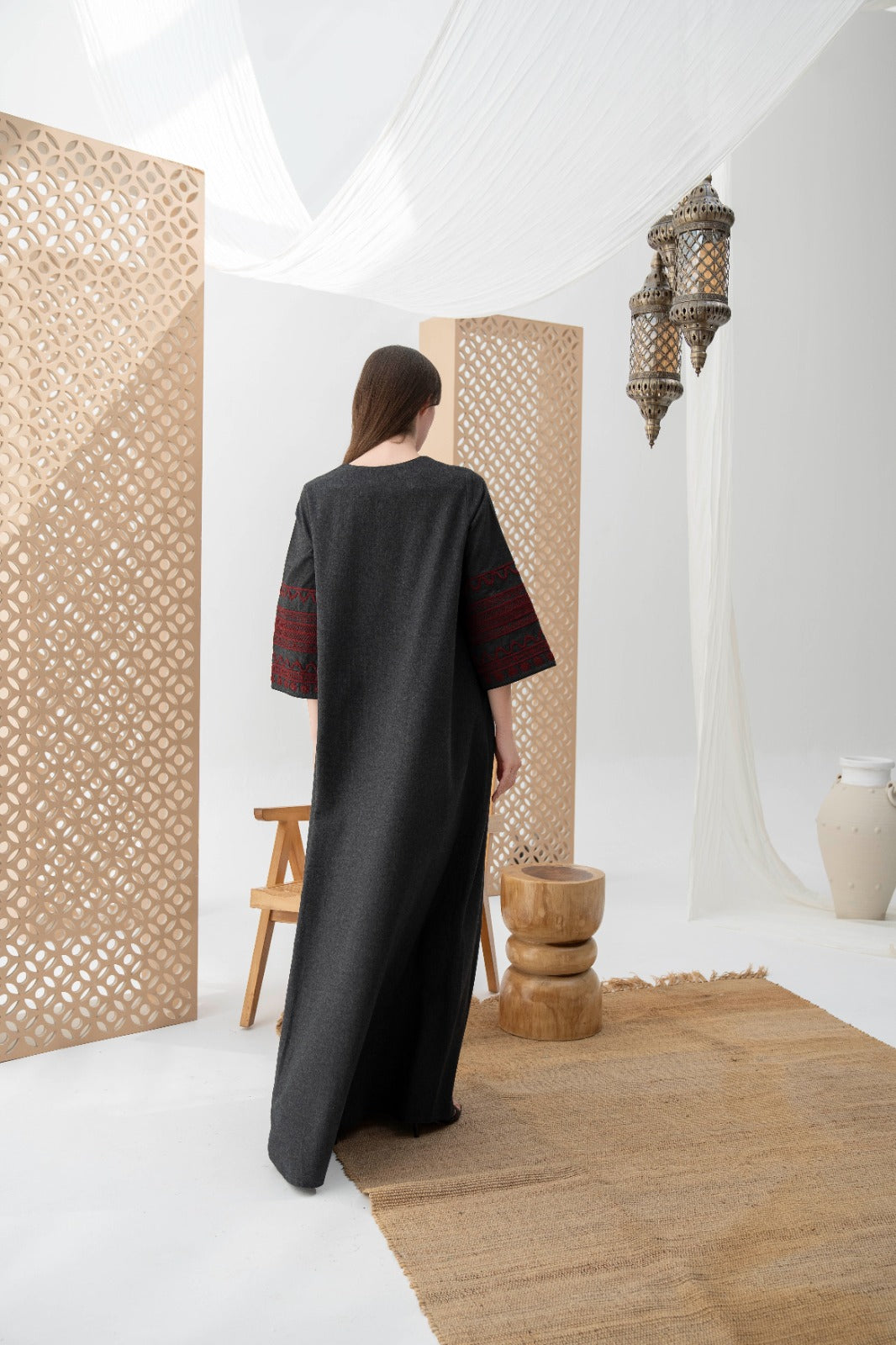 Heritage Fusion Wool-Blend Kaftan