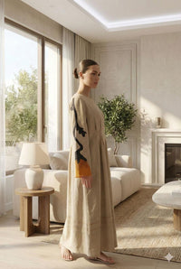 Embroidered Linen Kaftan