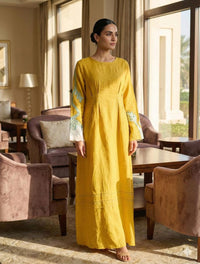 Embroidered Linen Kaftan