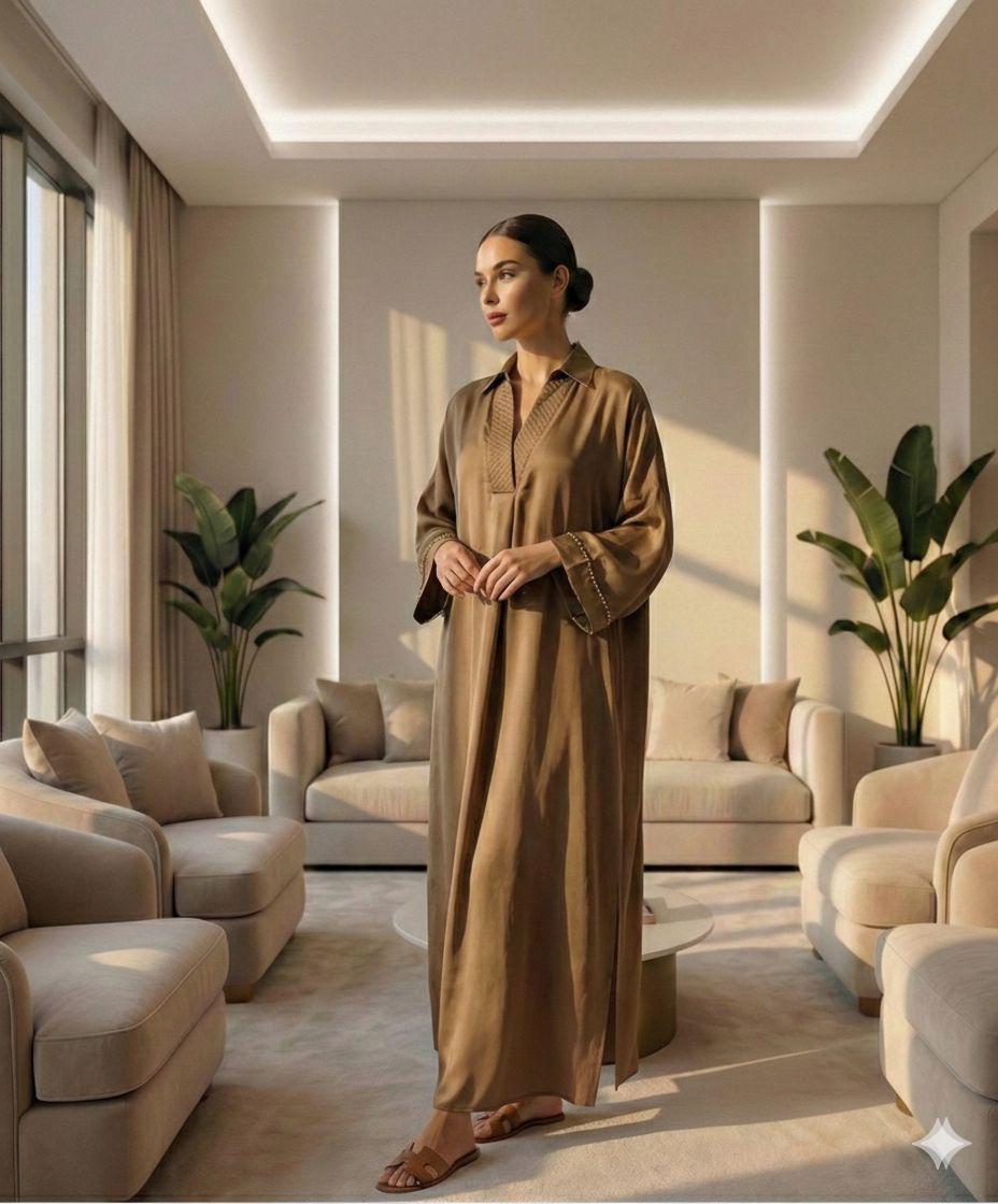 Refined Linen Kaftan