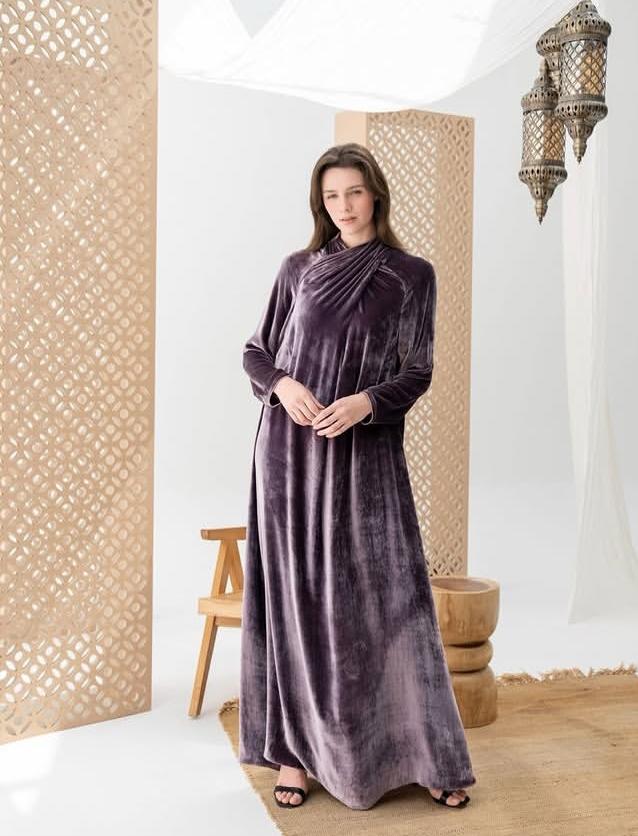The Royal Velvet Draped Kaftan