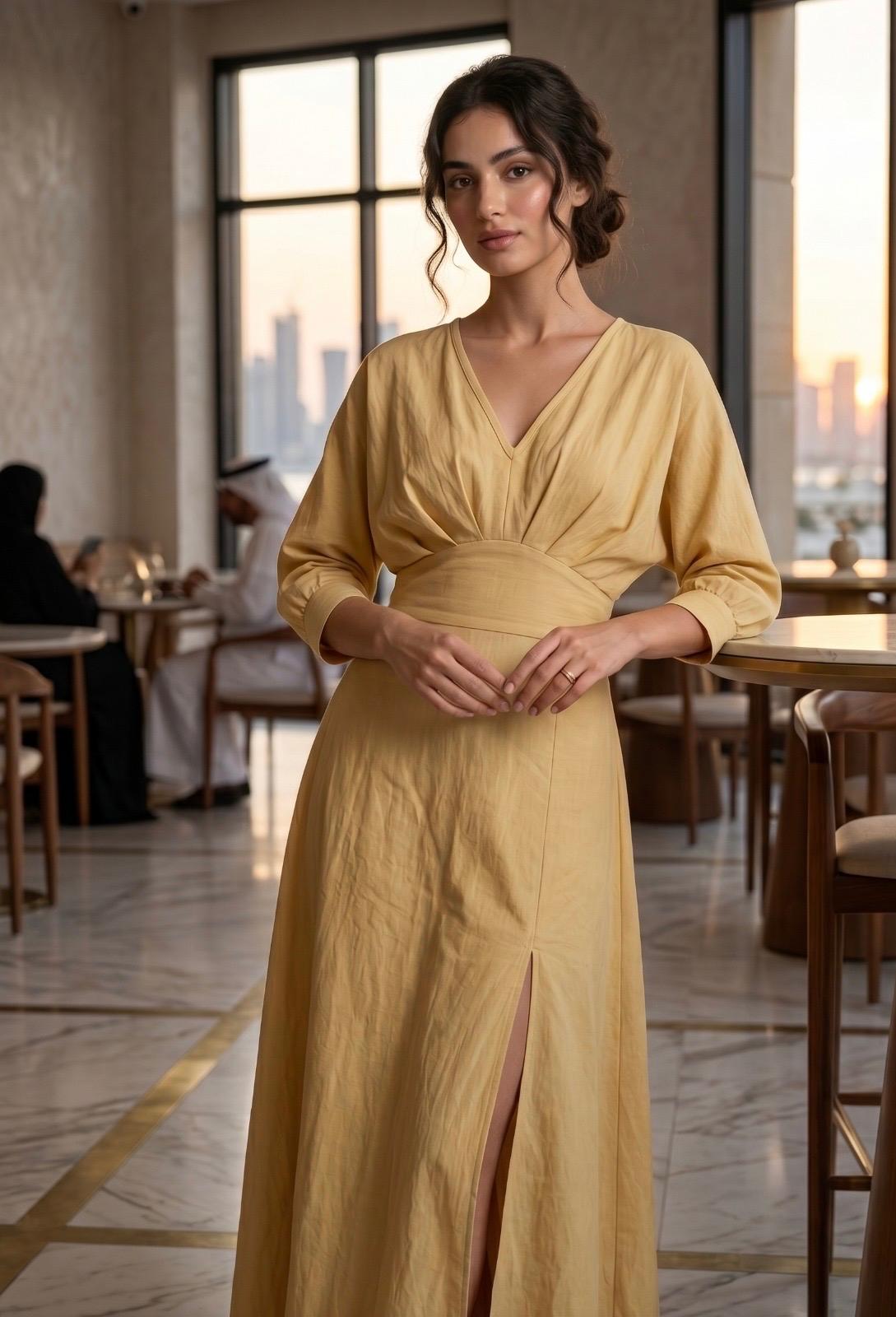 ASEEL Silk Linen Dress