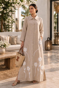 Artisan Flora Linen Dress