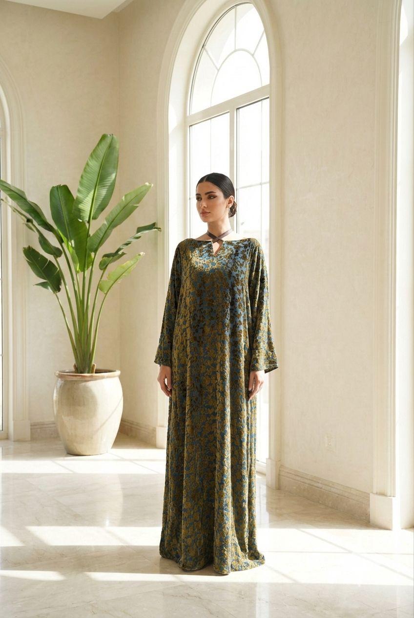 Burnt Velvet Kaftan