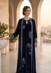 Royal Velvet Caftan - Two-Piece Set (Dress with Jacket)