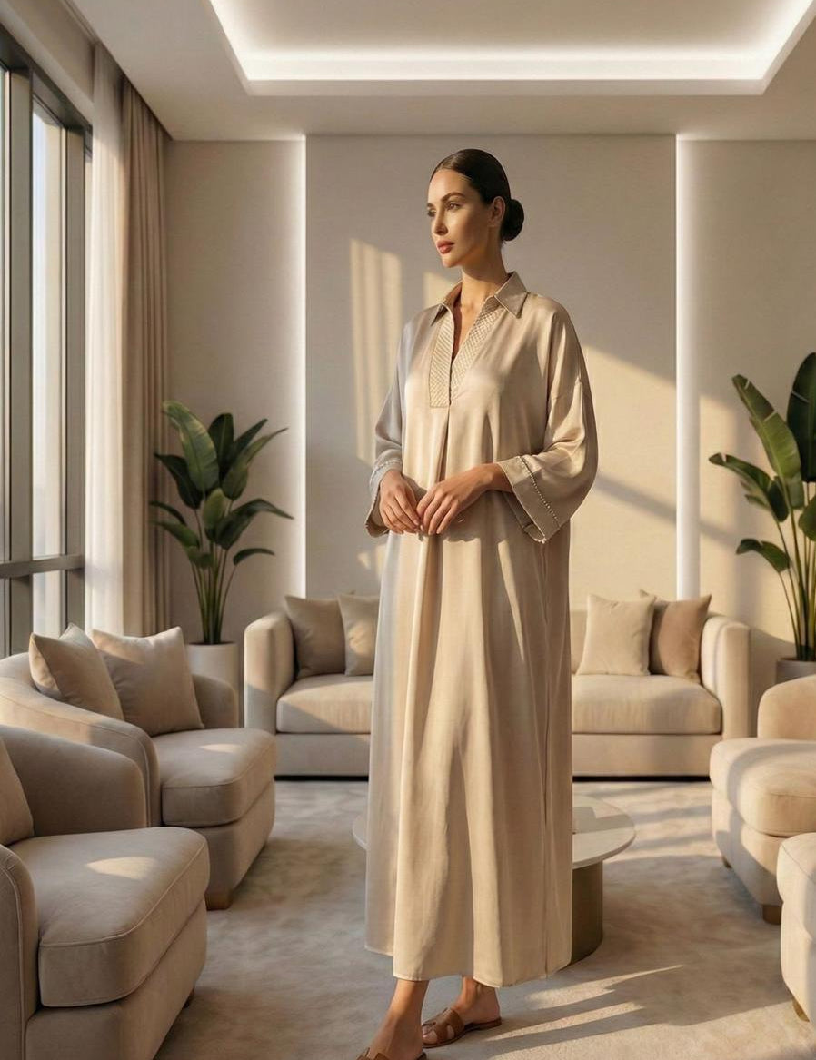 Refined Linen Kaftan